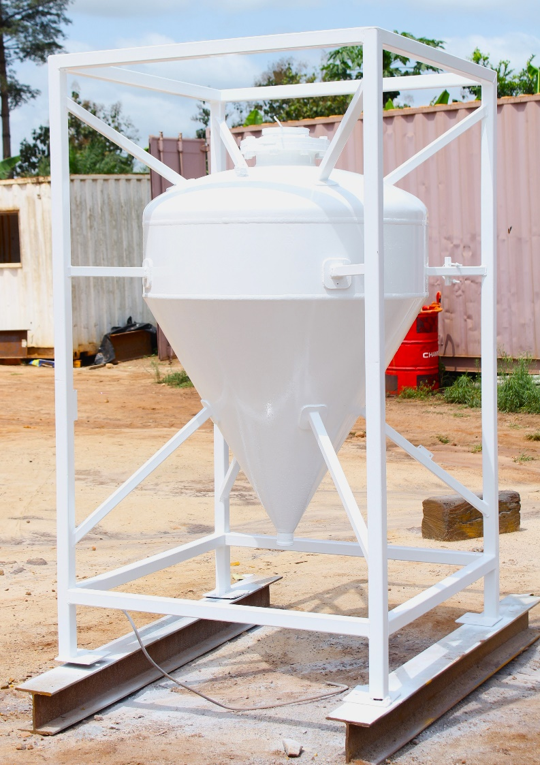 Close-up view of structural connections