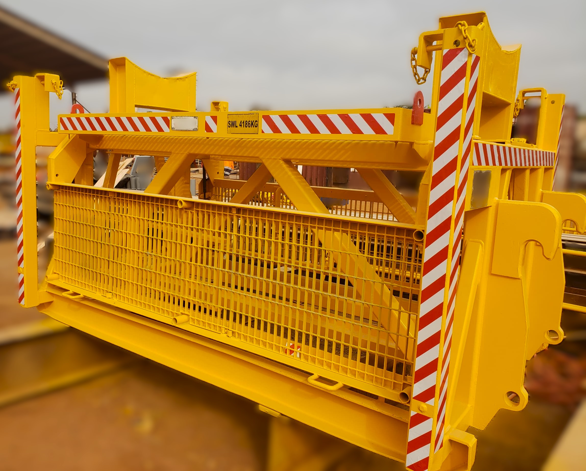 Engineers working on structural assembly