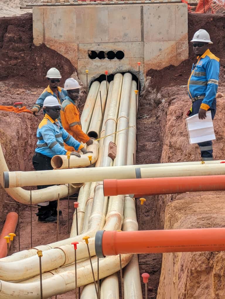 Engineers following safety protocols