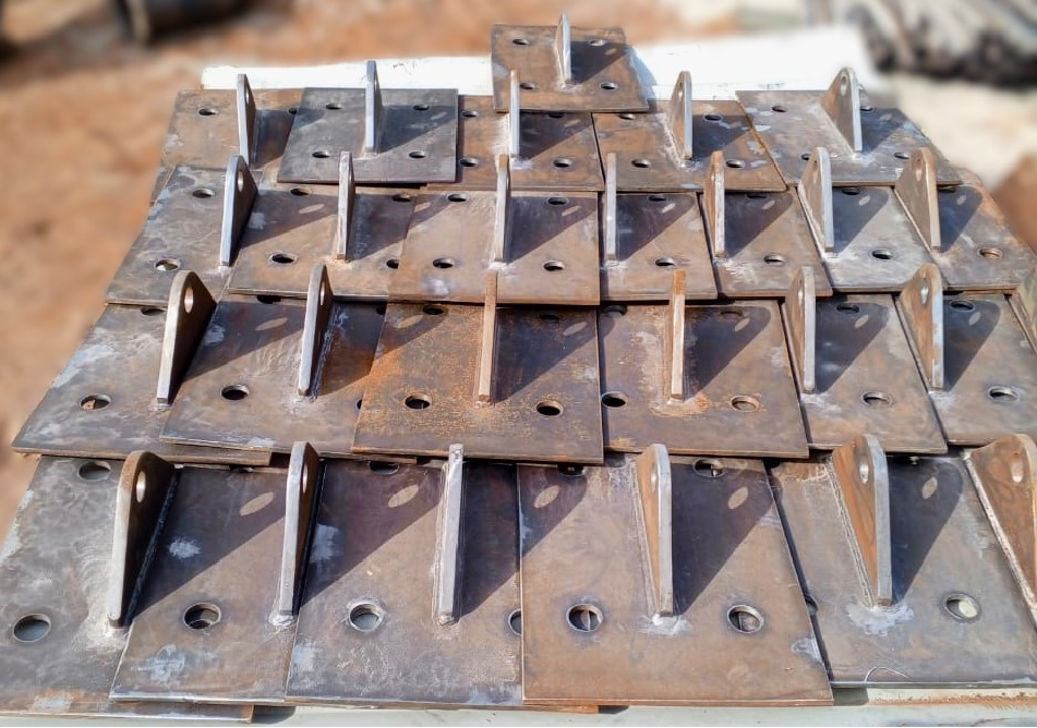 Close-up view of structural connections